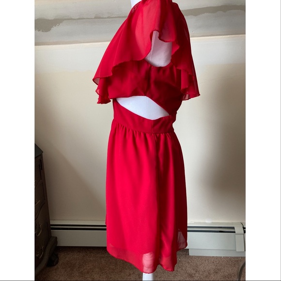 Wet seal Red Cut Out Mini dress size Small - Picture 3 of 4